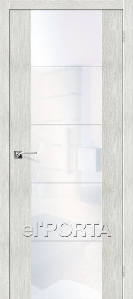 Межкомнатная дверь экошпон V4 WW bianco veralinga