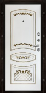 Панель Алина белая эмаль - патина золото